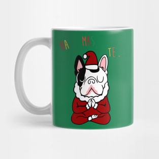 NAMASTE Frenchie Santa Mug